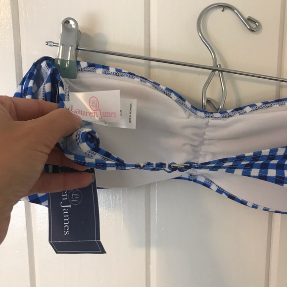 NWT Lauren James Bikini Top M Off Shoulder Bandeau - Picture 7 of 7